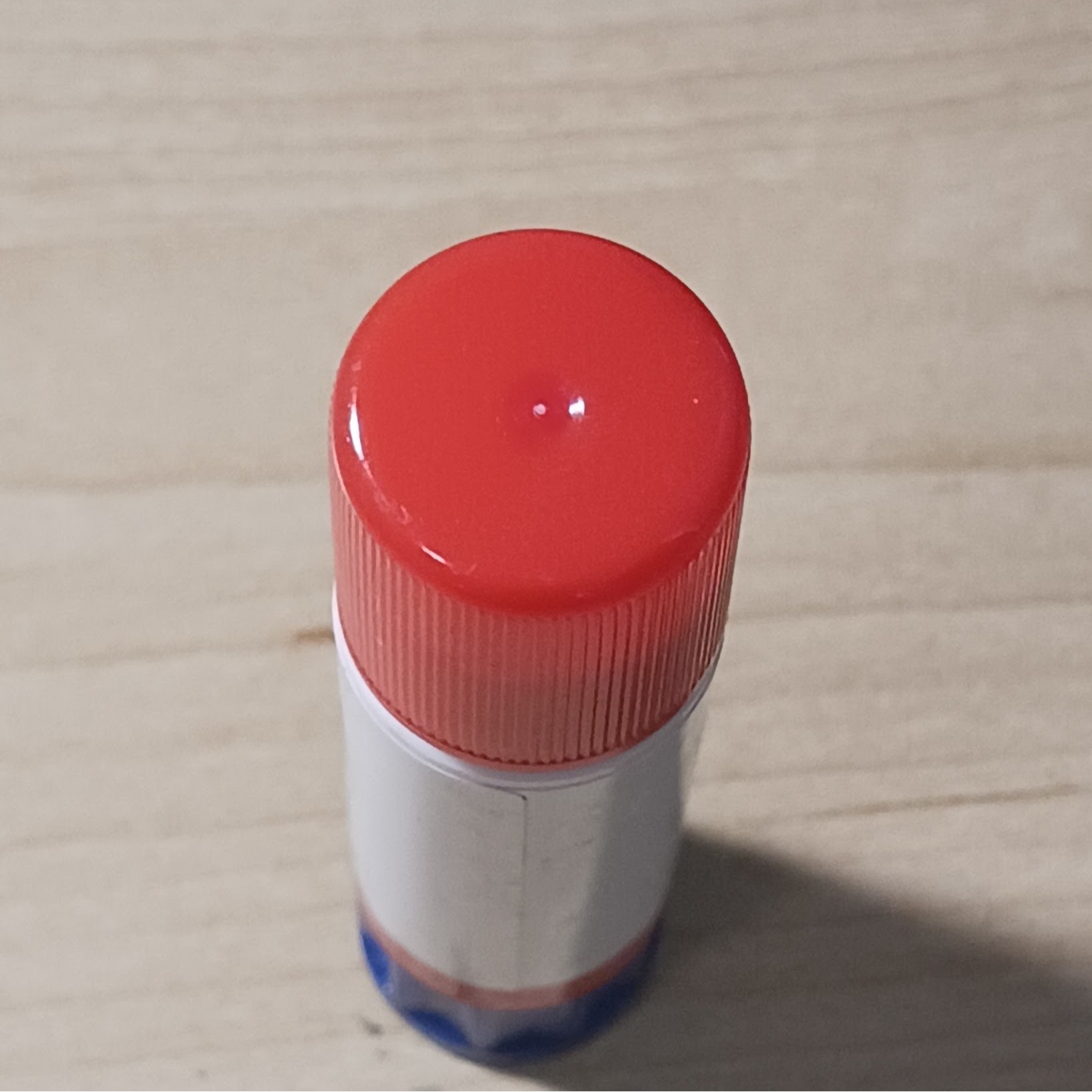 Top view of a glue stick that I will be using as one of my primitives