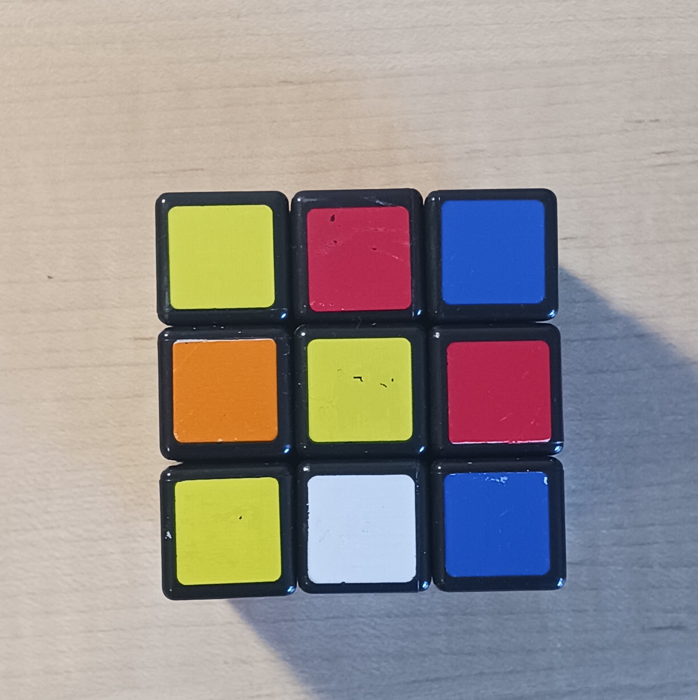 Top-down view of a Rubik cube that I will be using as one of my primitives