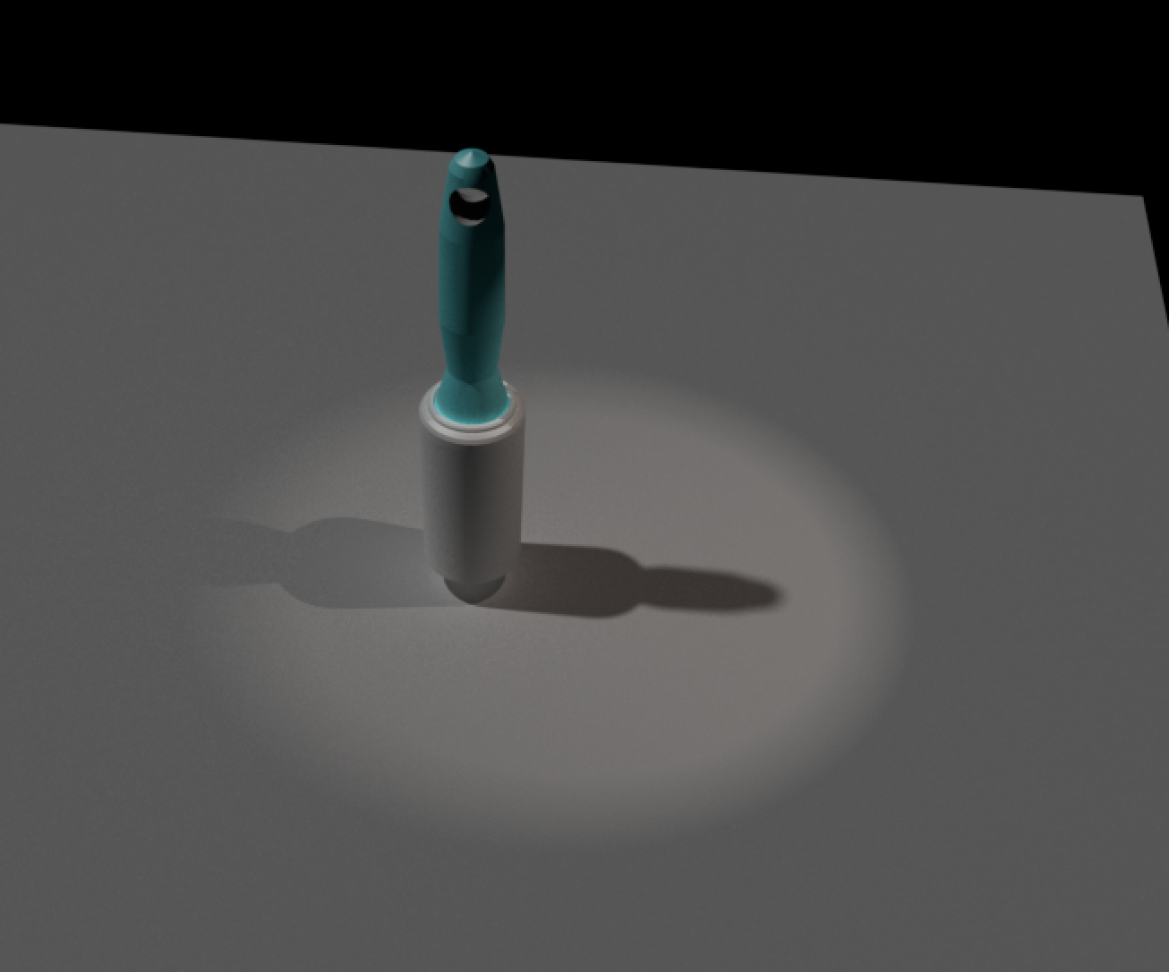 Rendered view of lint roller model