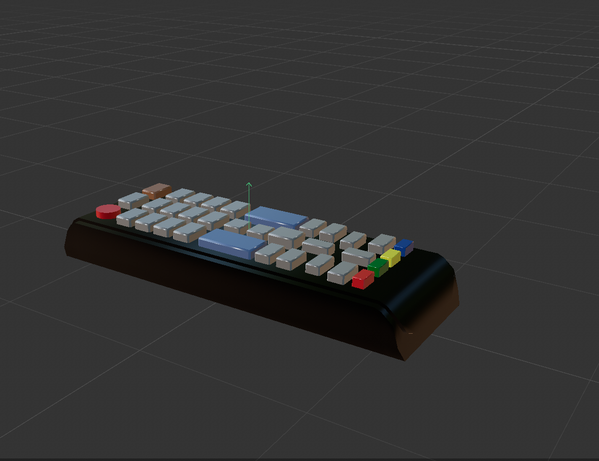 Top-left view of remote control model